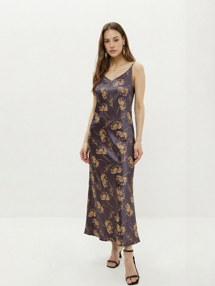 11386-08 Платье тёмно серый