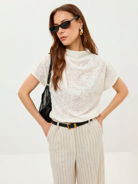 22119-32 Блузка Молочный