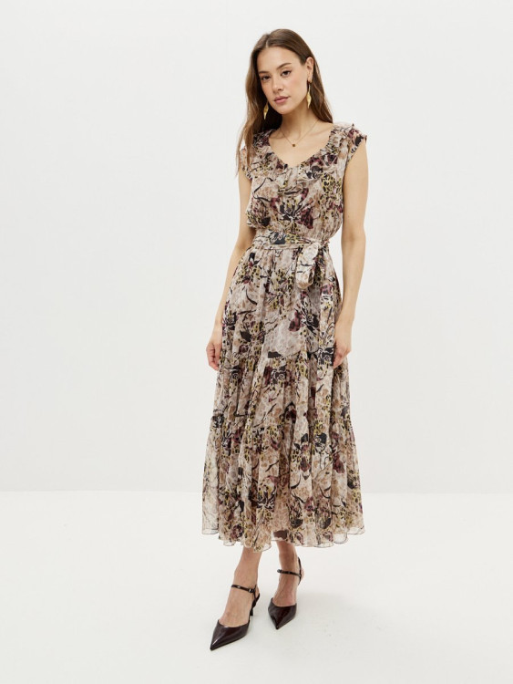 11411-14 Платье бежевый