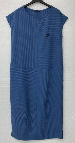 Платье 11064-0221 синий брошь