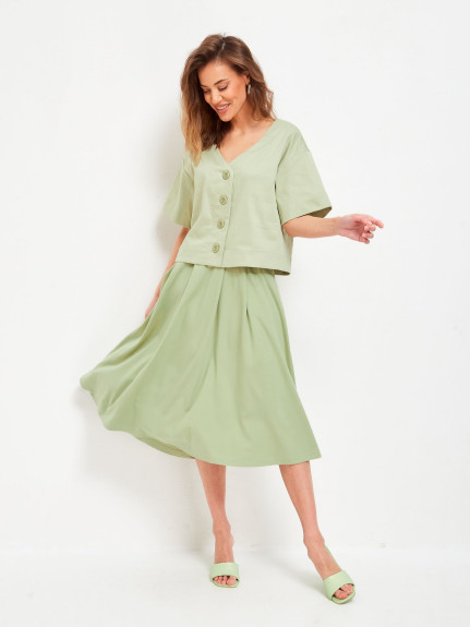 10665-30 юбка оливковый