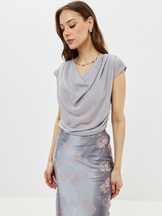 13314-07 Блузка серый