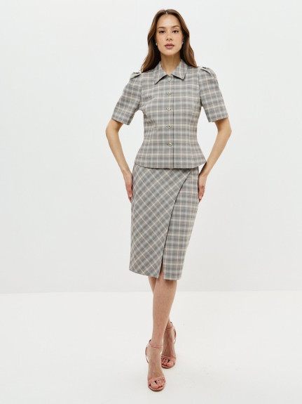 10672-30 Юбка Оливковый