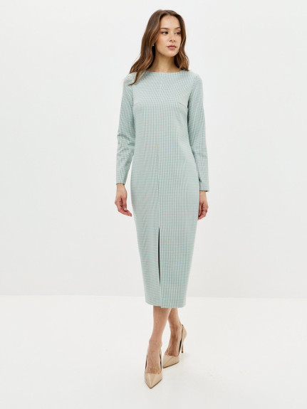 11407-33г Платье Мятный (Гусиная лапка)