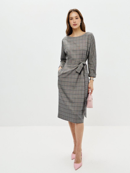 11408-07 Платье Серый