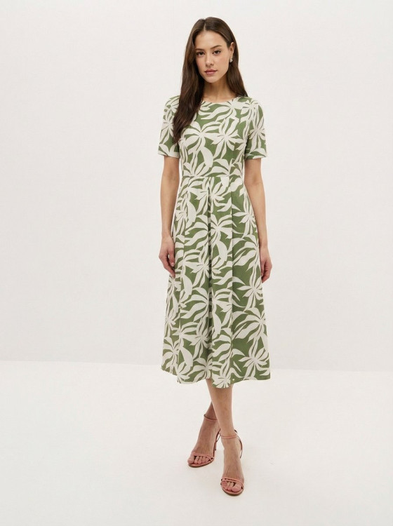 11147-30 Платье оливковый