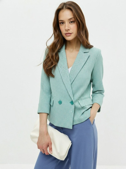 18046-33г Жакет Мятный (гусиная лапка)