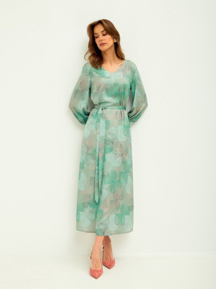 11330-30 оливковый платье